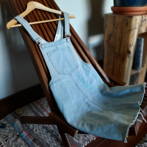 Jean overalls dress. Eighty Two Denim size small. - Picture 8 of 8